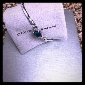 David Yurman Wheaton bracelet w Hampton Blue Topaz